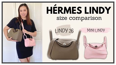 Hermes mini lindy bag size